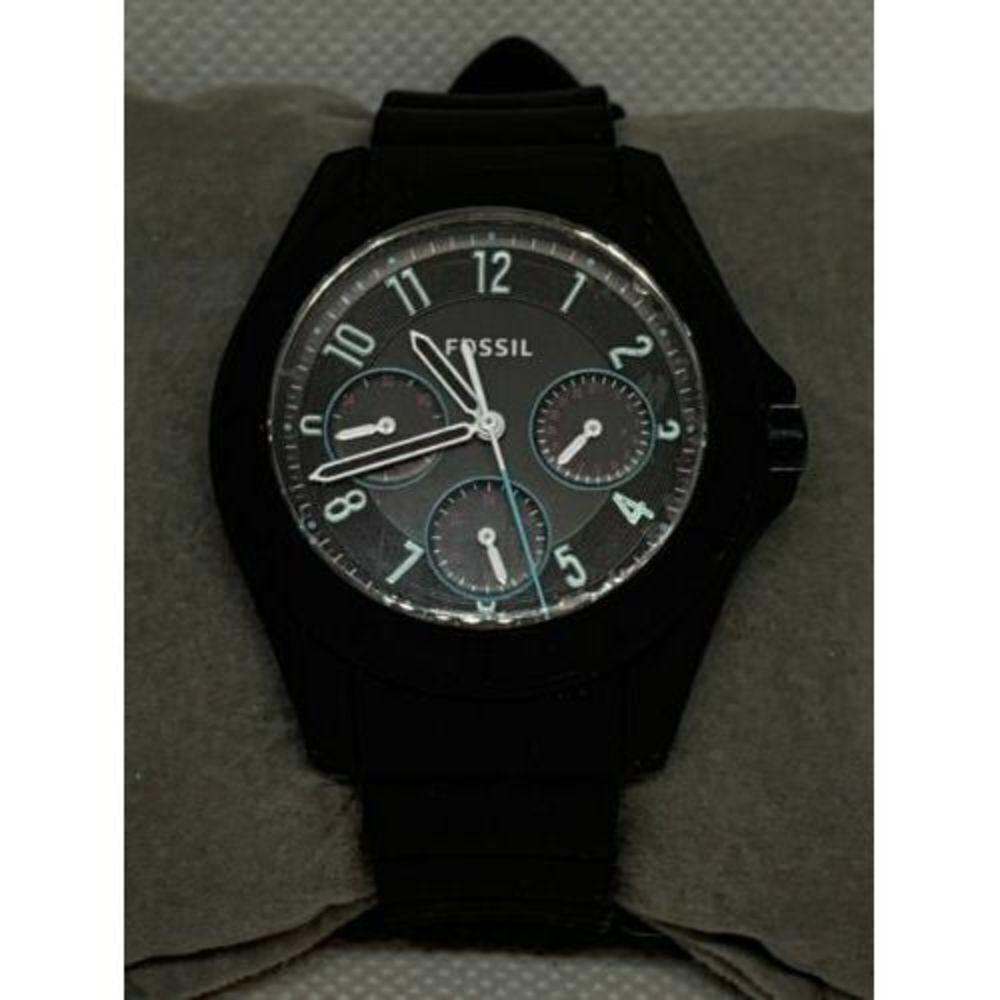 Fossil ES4063 Poptastic Sport Men’s Black Silicone Analog Dial Wrist Watch C886